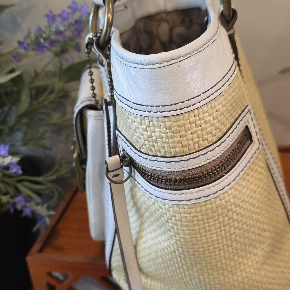 Coach Vintage 2005 Legacy Straw Tote - Picture 7 of 9